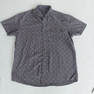 Molokai Surf Co Shirt Mens XXL Grey Cactus Print Short Sleeve Button Down Casual